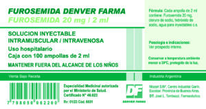 Furosemida 20 mg iny